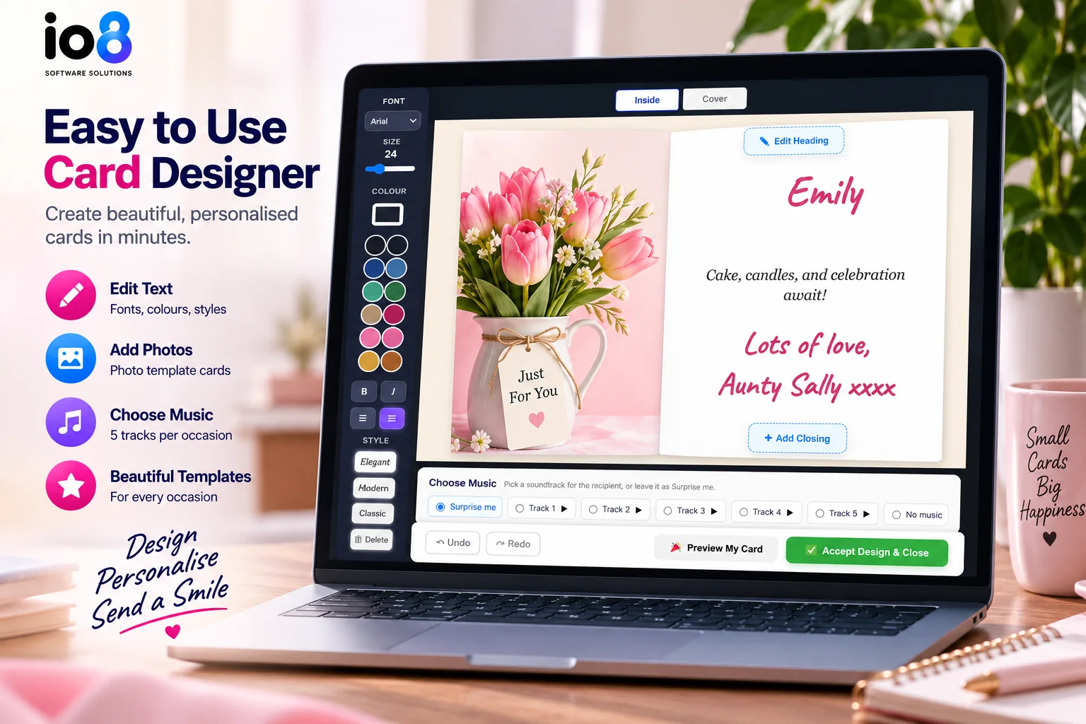 io8 Greeting Card Designer