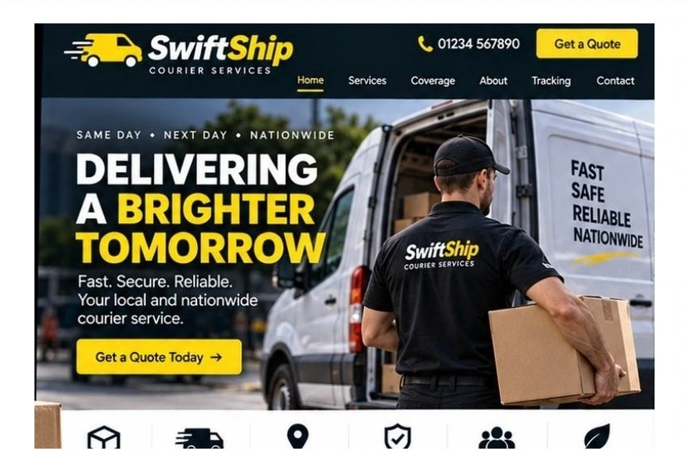 Full Courier website homepage preview