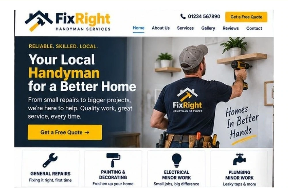 Full Handyman website homepage preview