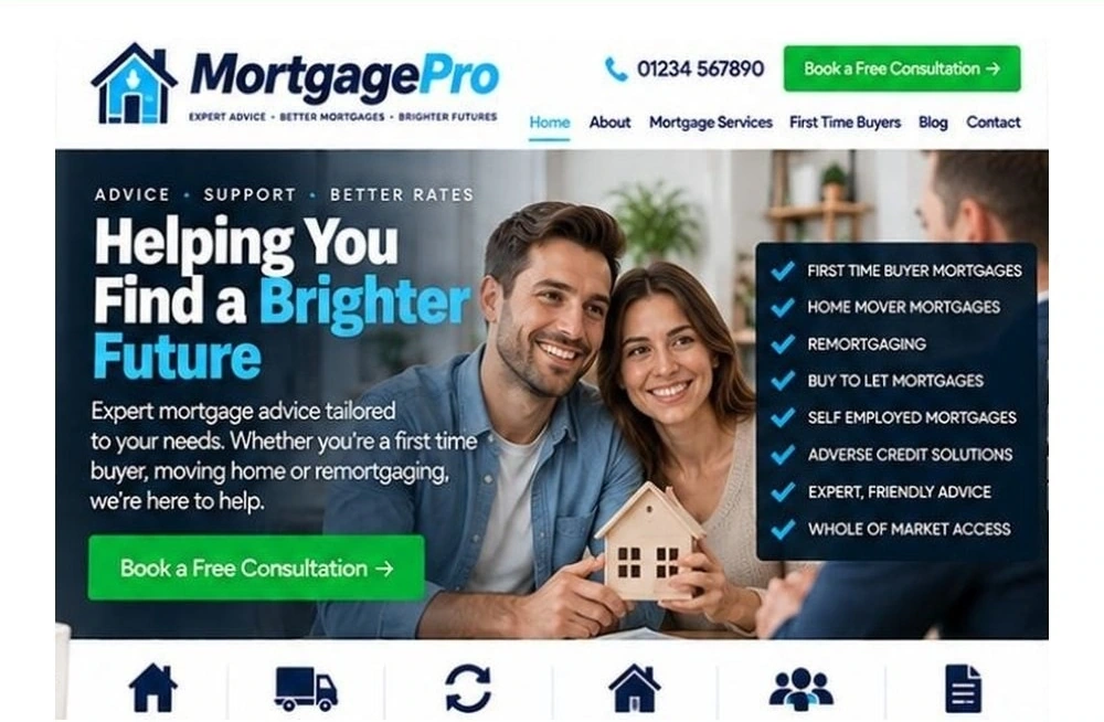 Full Mortgage Adviser website homepage preview