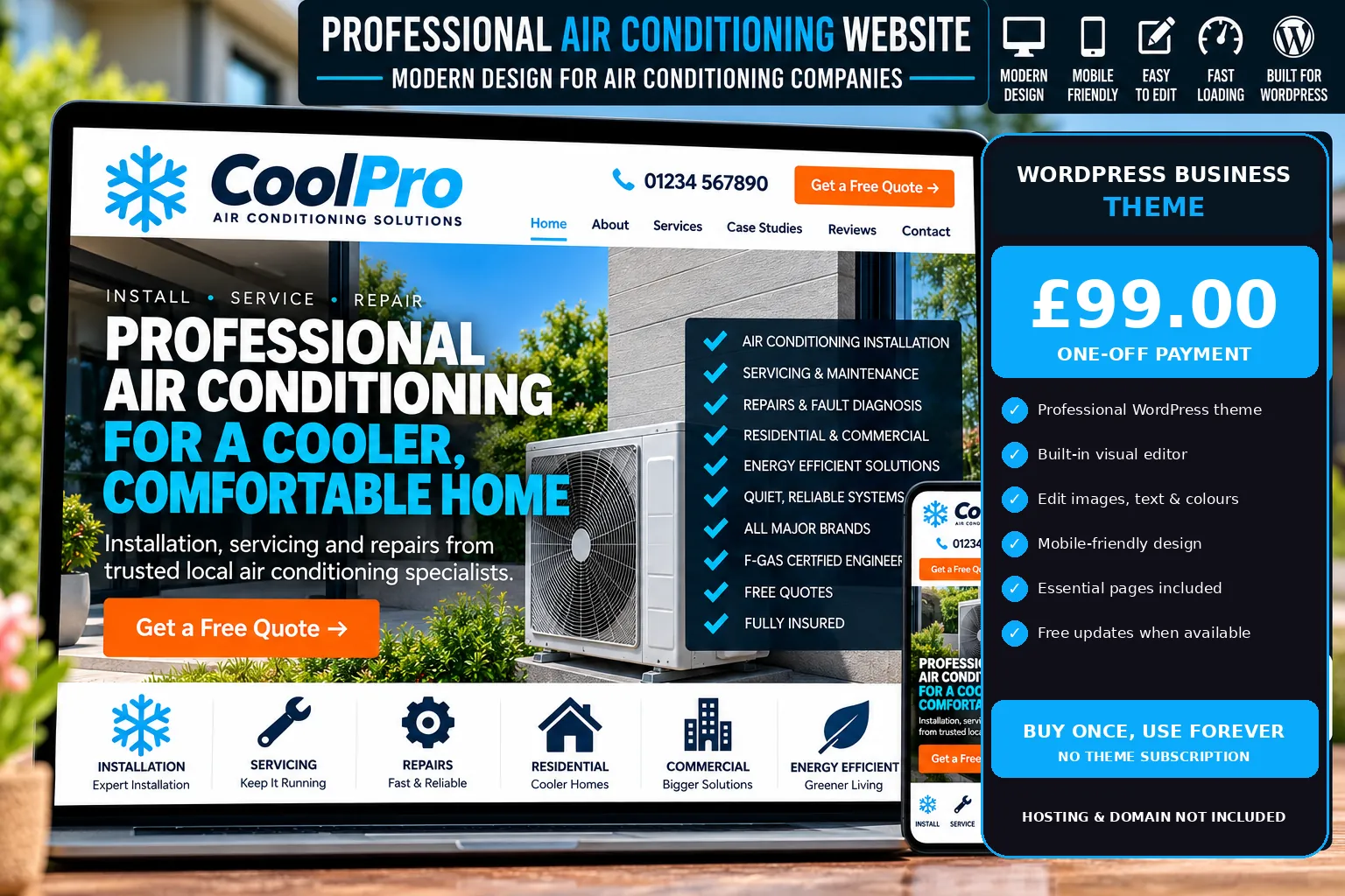 Air Conditioning WordPress theme