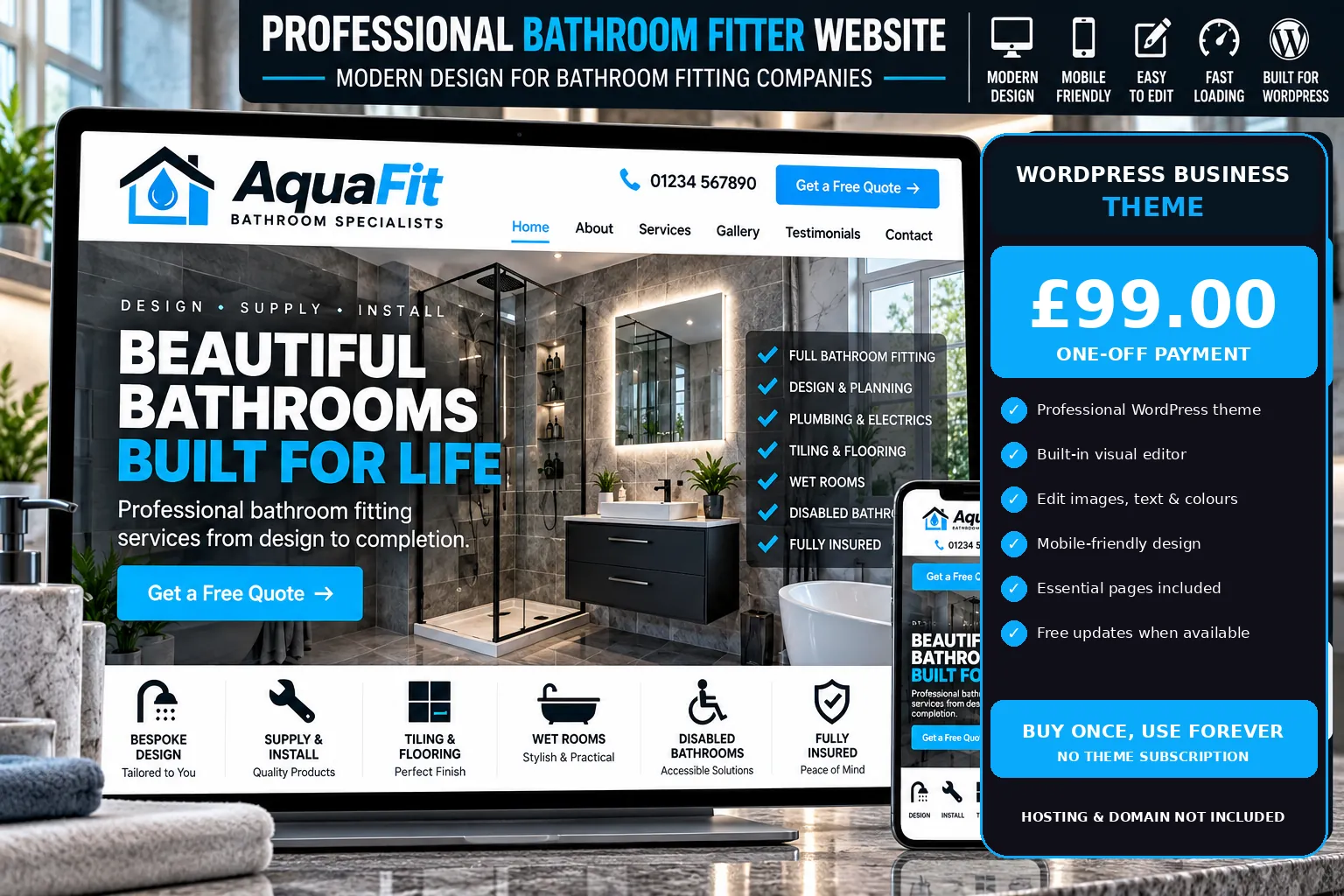 Bathroom Fitter WordPress theme