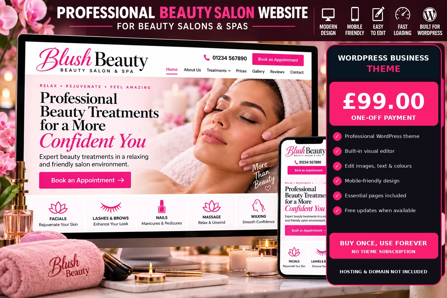 Beauty Salon WordPress theme