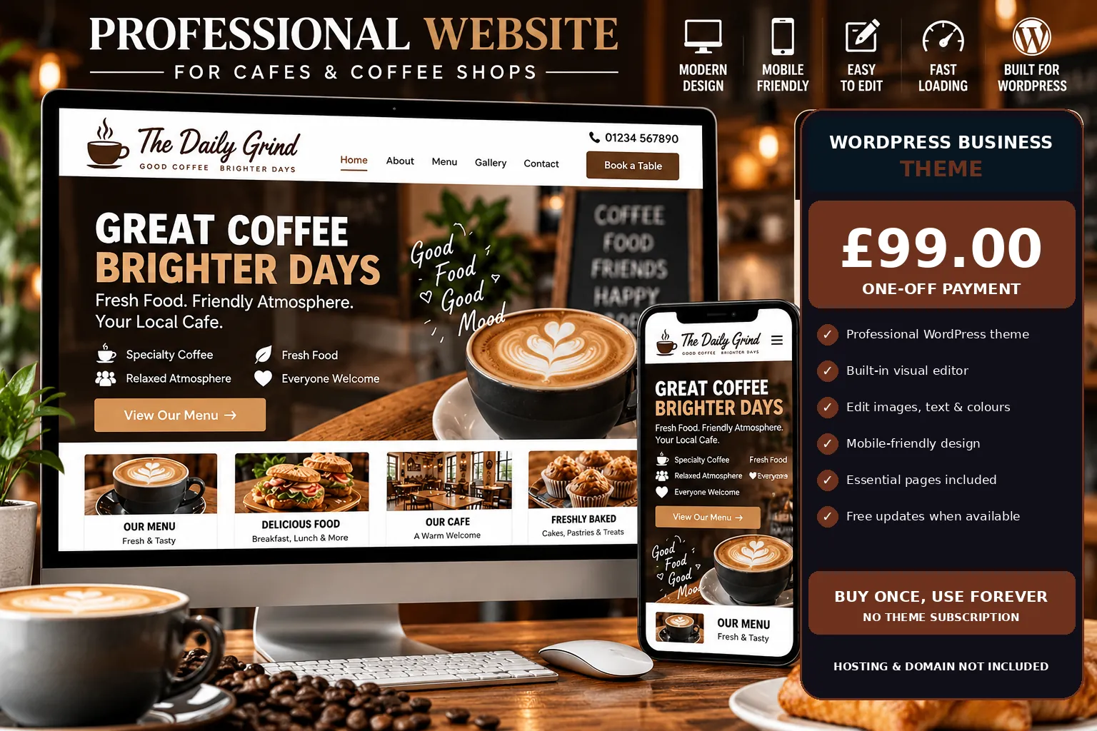 Cafe WordPress theme