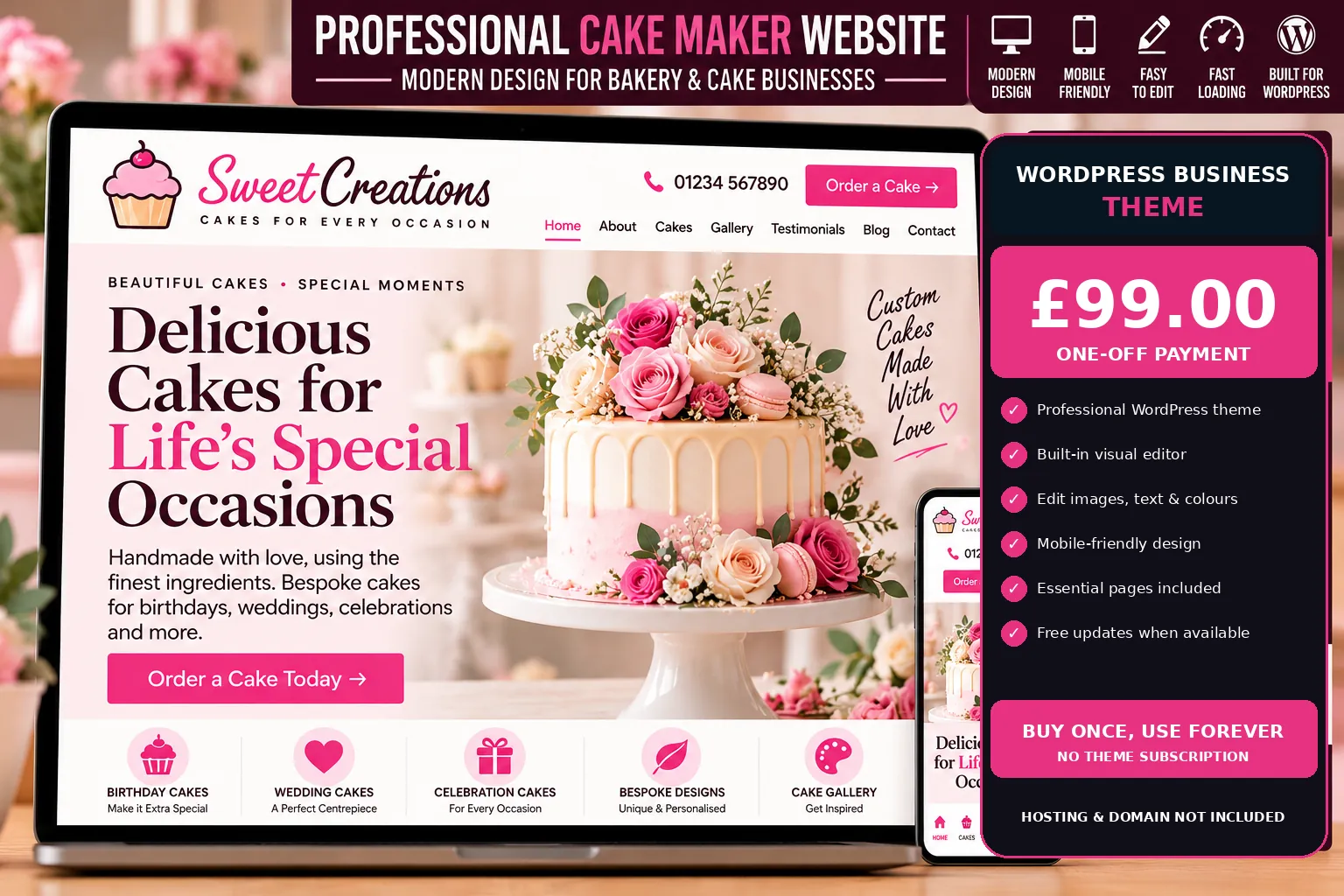 Cake Maker WordPress theme