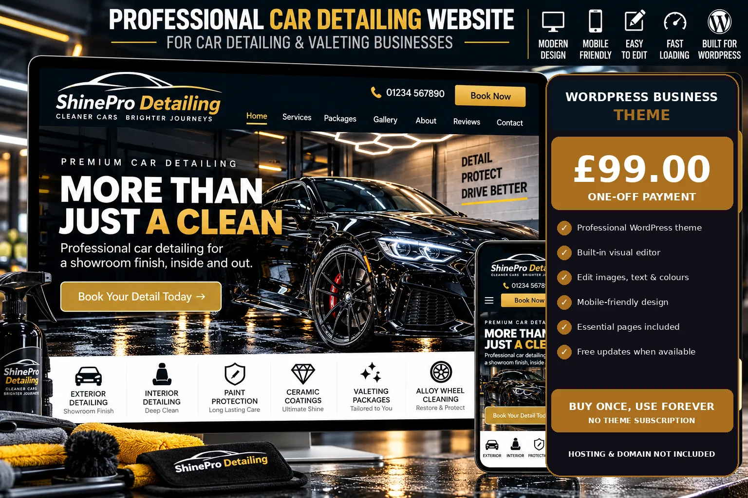 Car Detailing WordPress theme