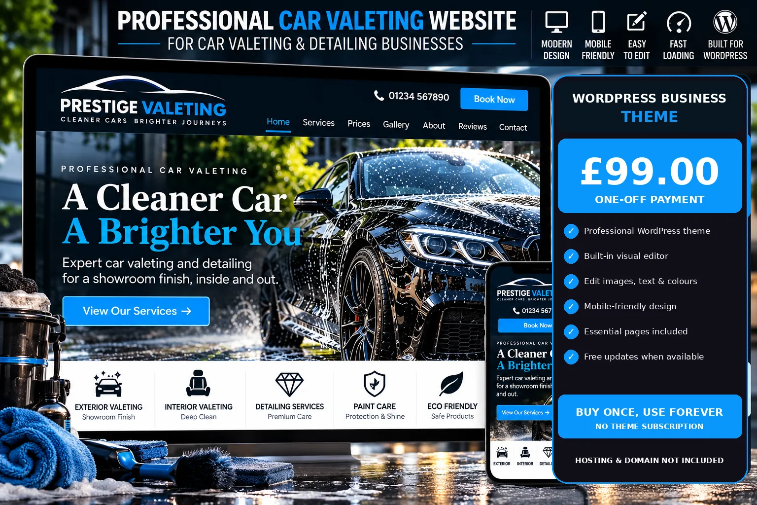 Car Valeting WordPress theme