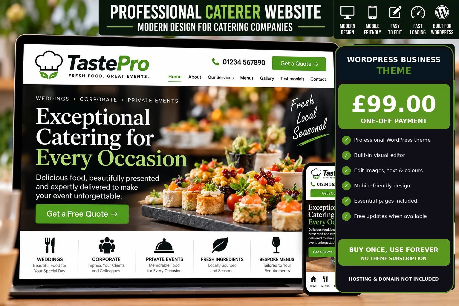 Caterer WordPress theme