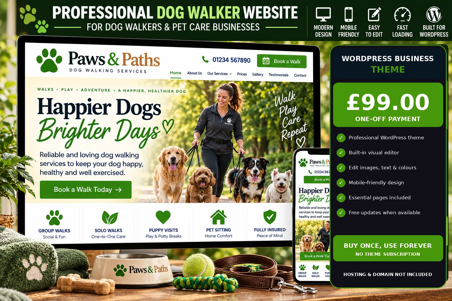 Dog Walker WordPress theme