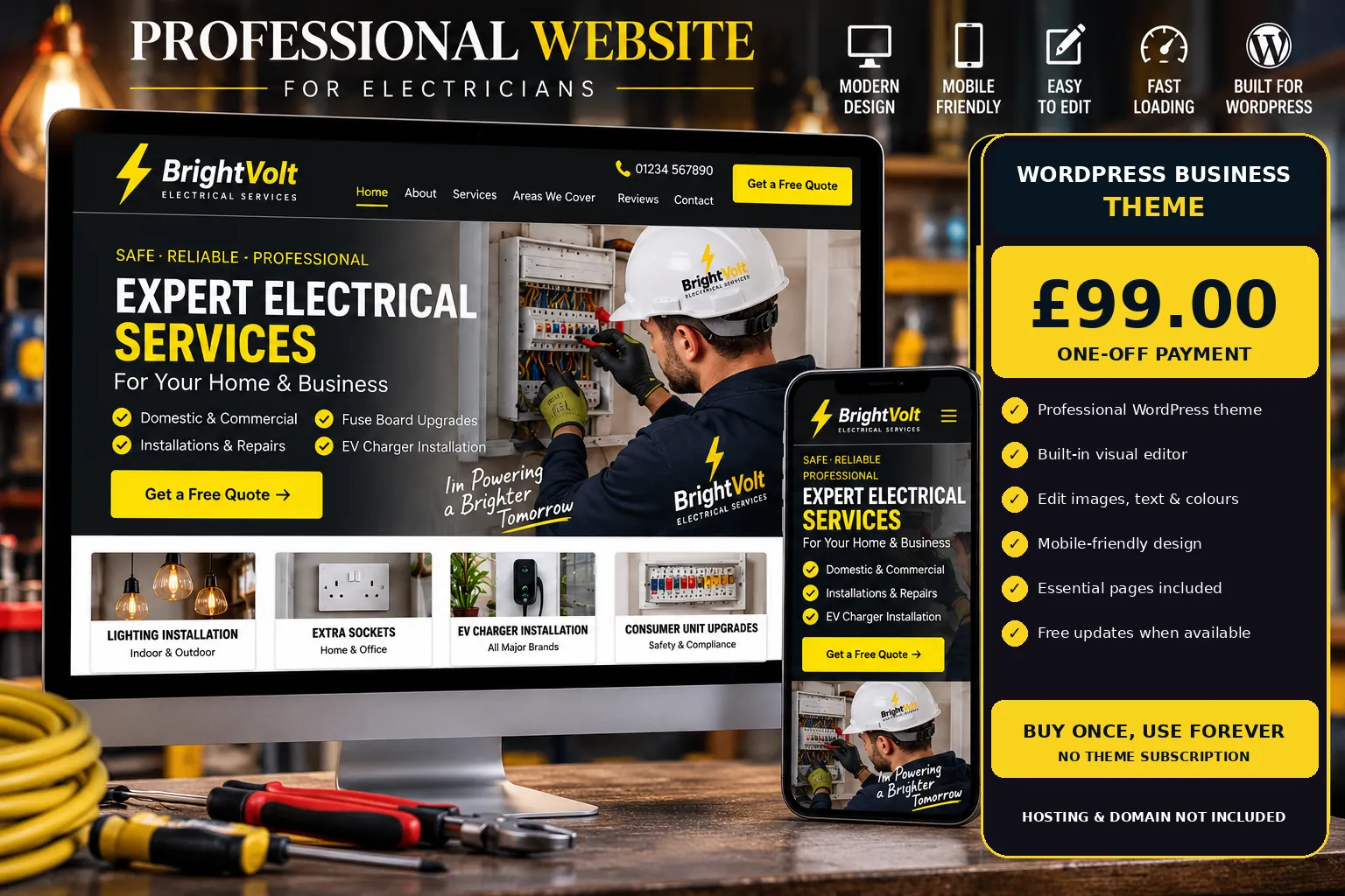 Electrician WordPress theme