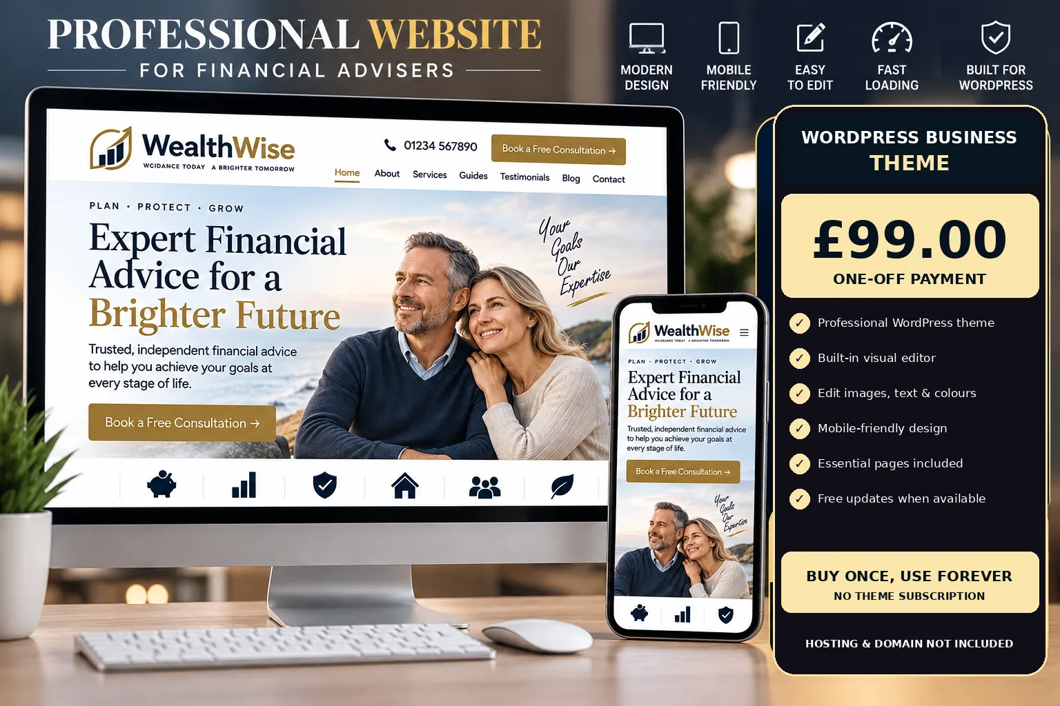 Financial Adviser WordPress theme