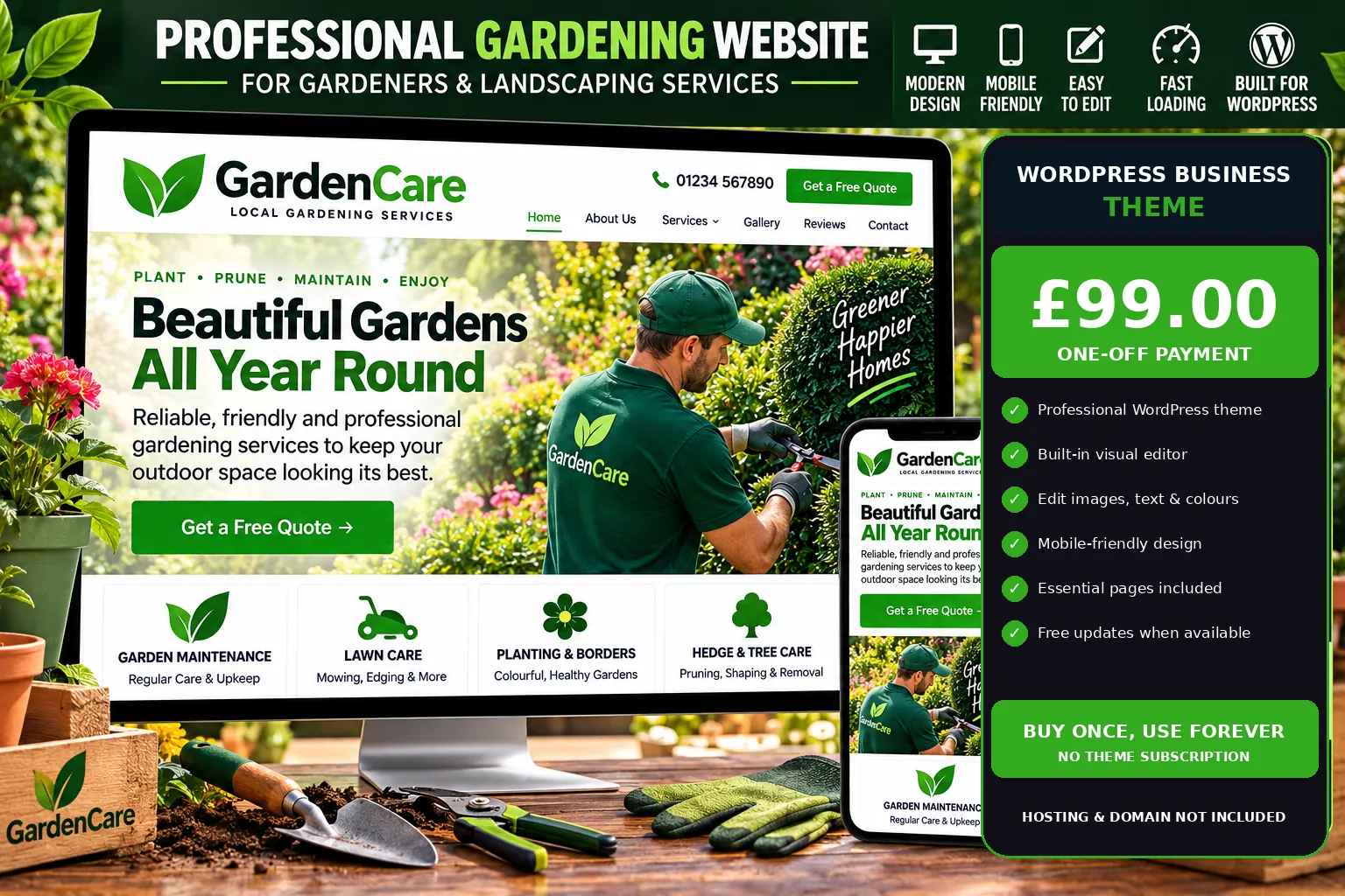 Gardener WordPress theme