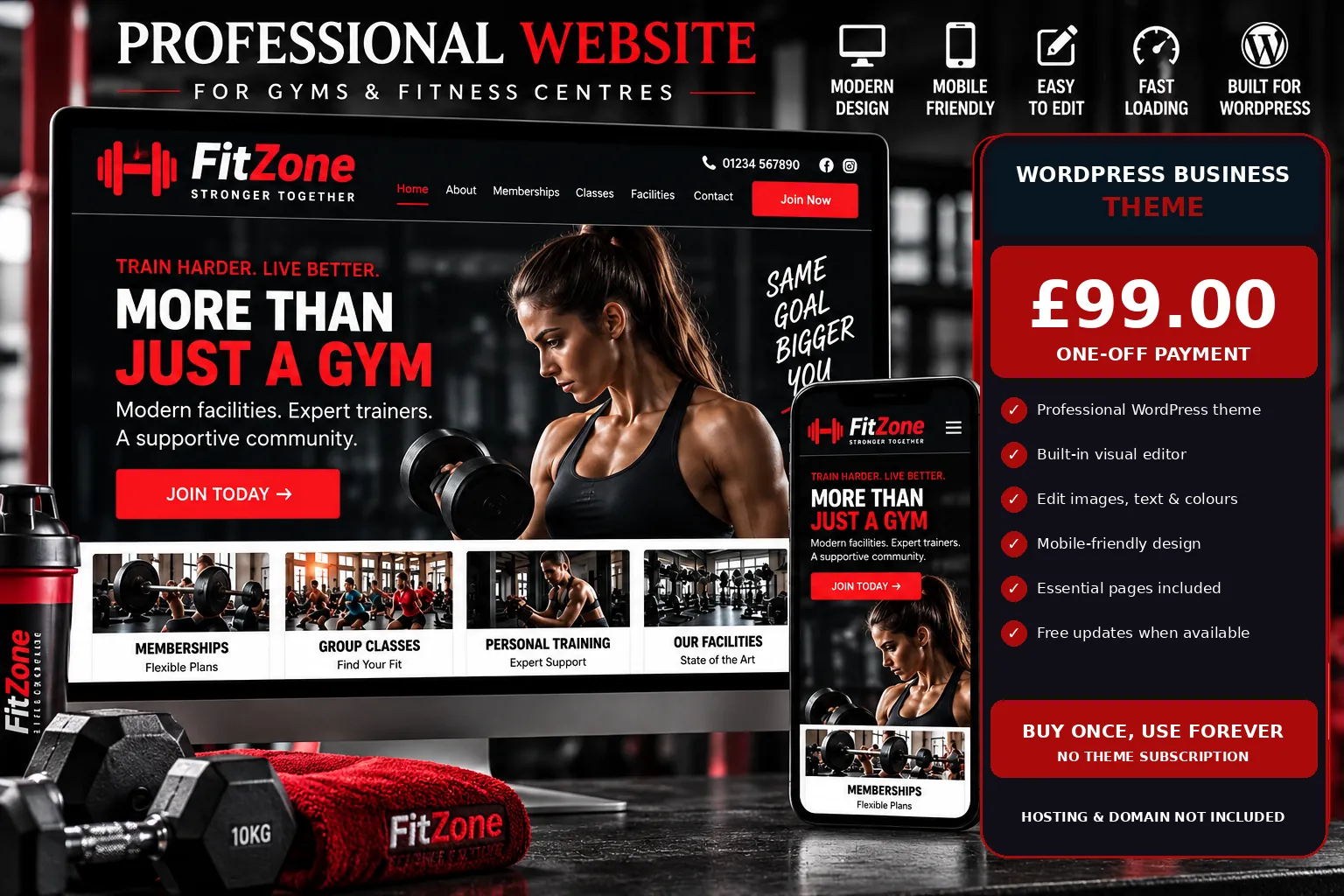 Gym WordPress theme
