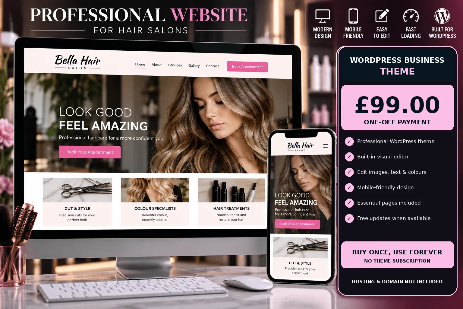 Hair Salon WordPress theme