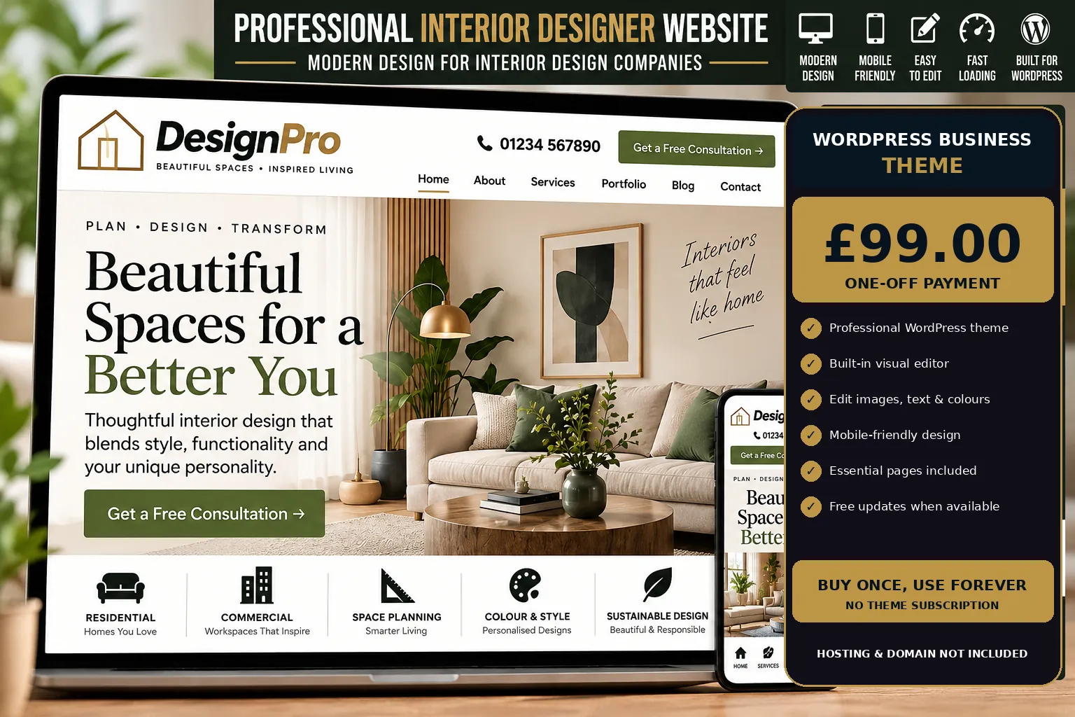 Interior Designer WordPress theme