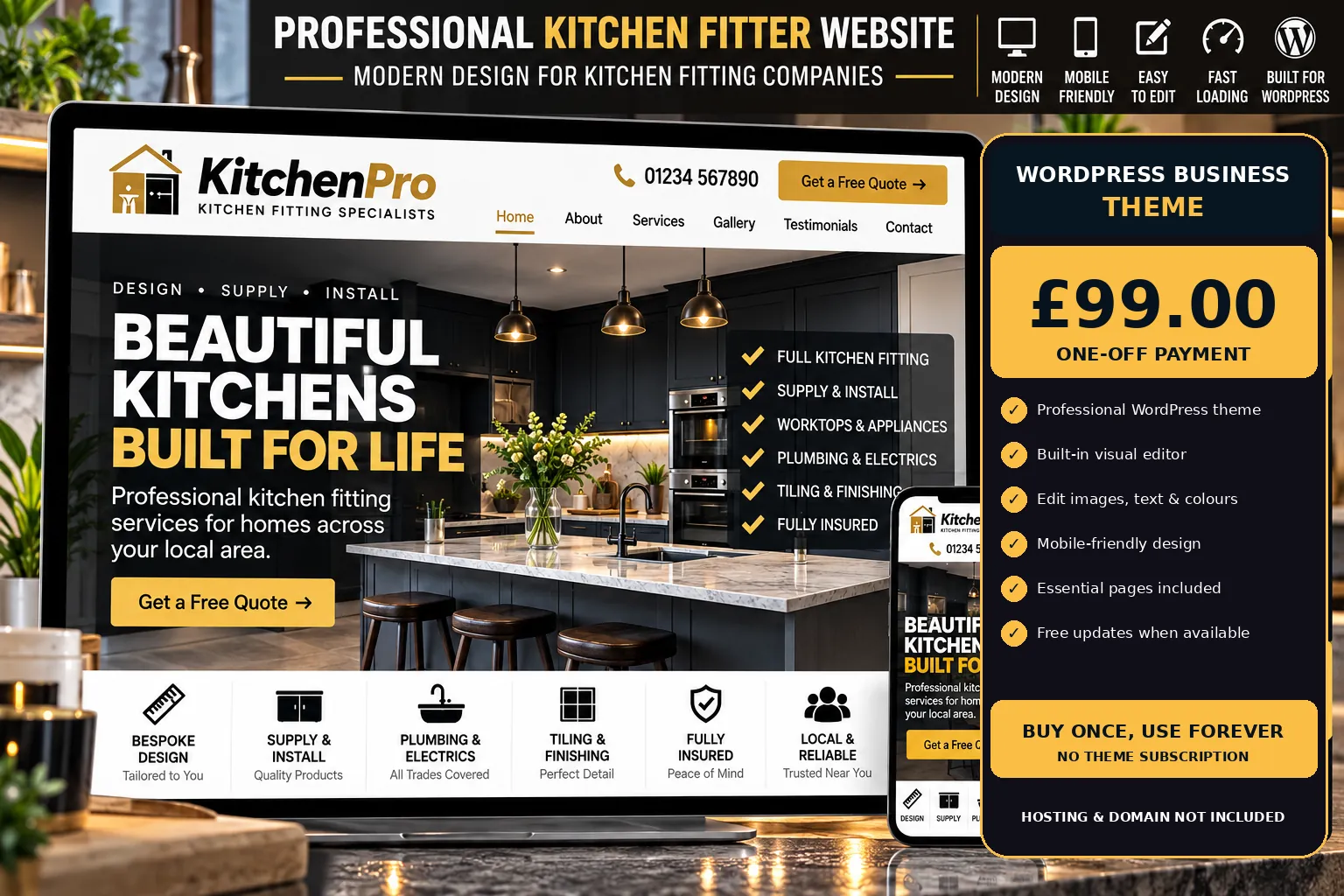Kitchen Fitter WordPress theme