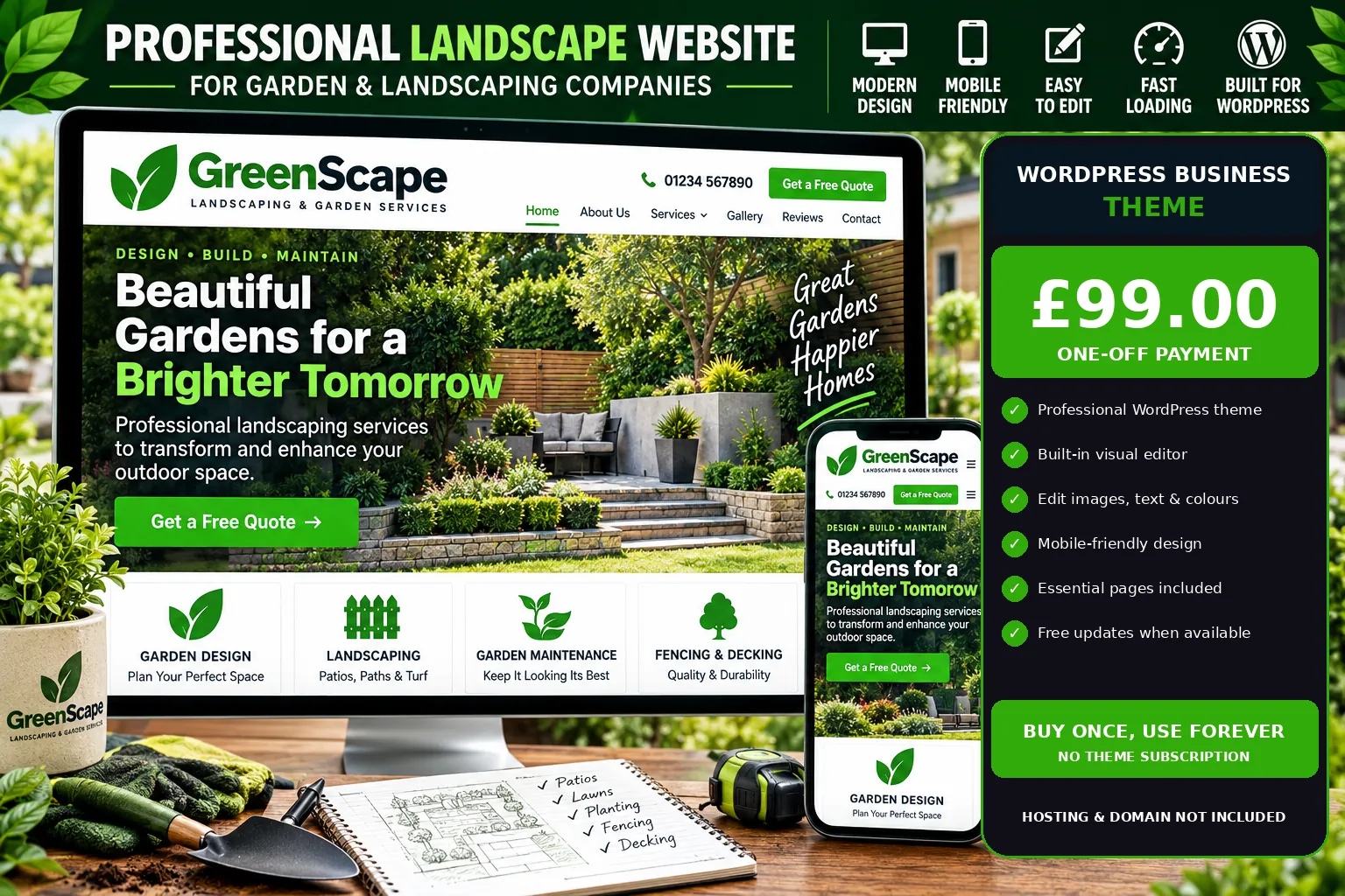 Landscaper WordPress theme