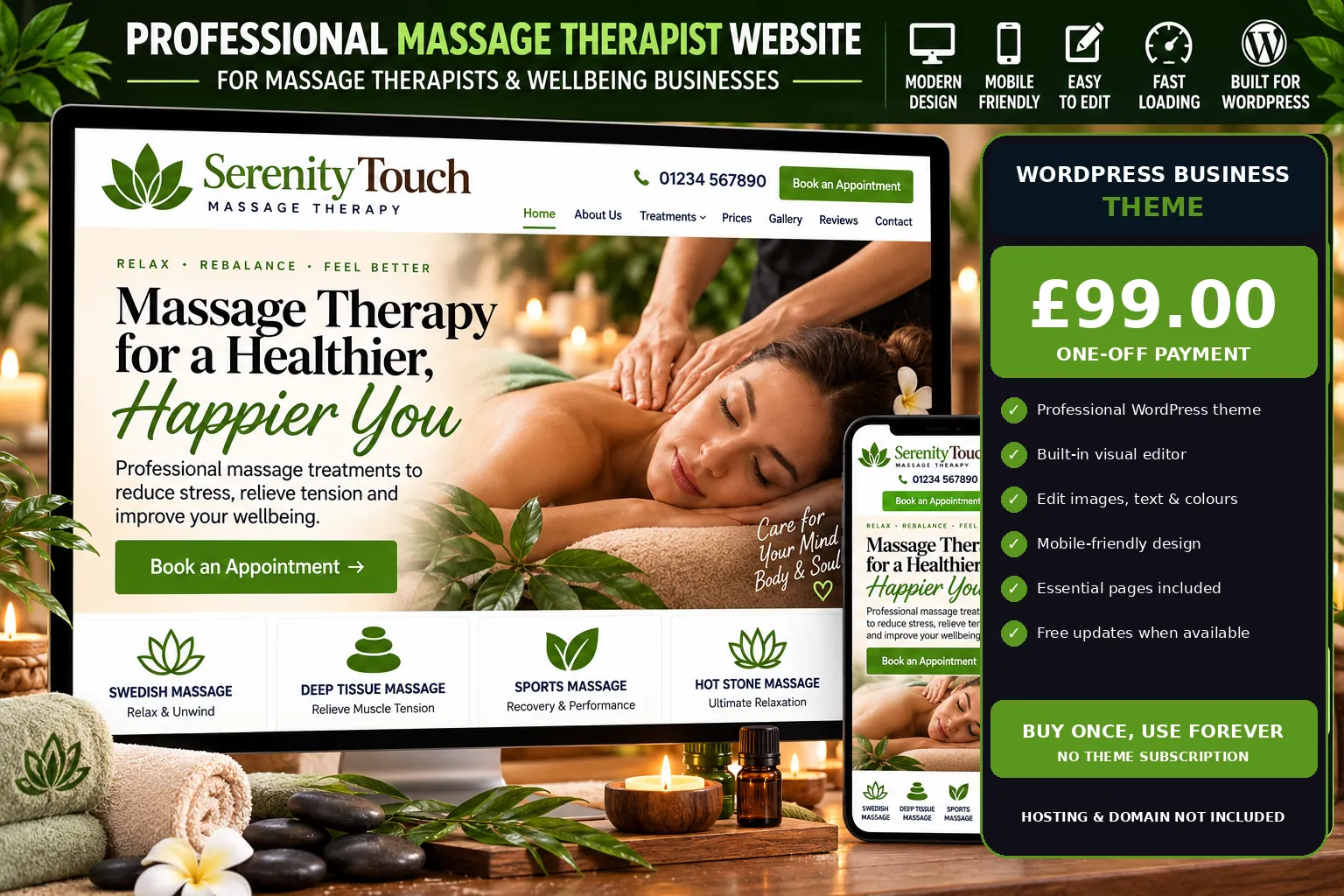 Massage Therapist WordPress theme