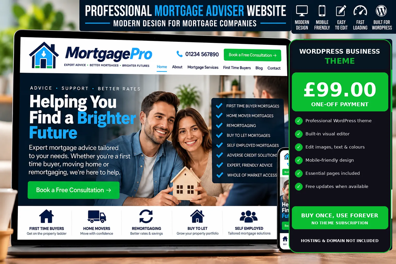 Mortgage Adviser WordPress theme