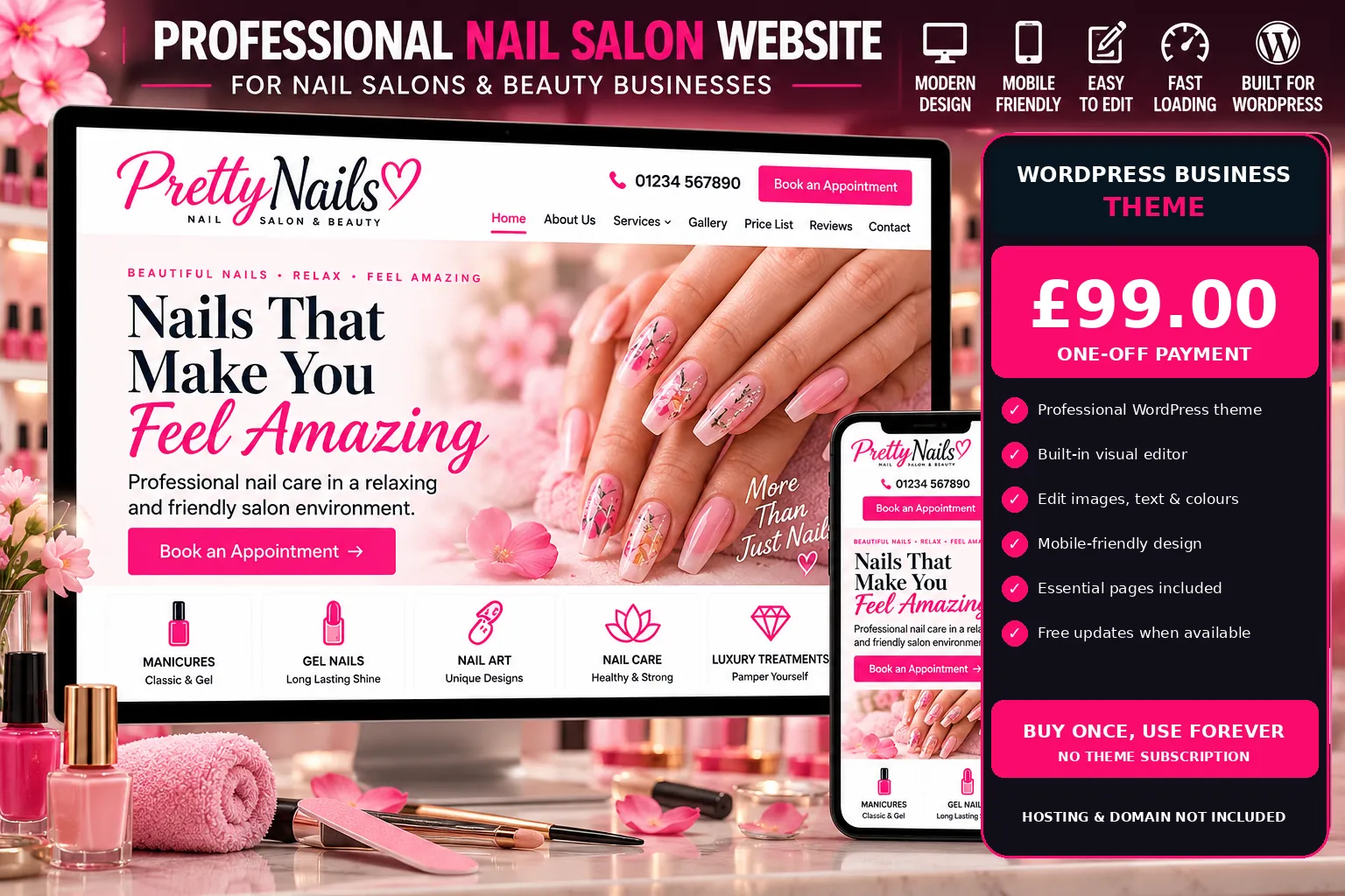 Nail Salon WordPress theme