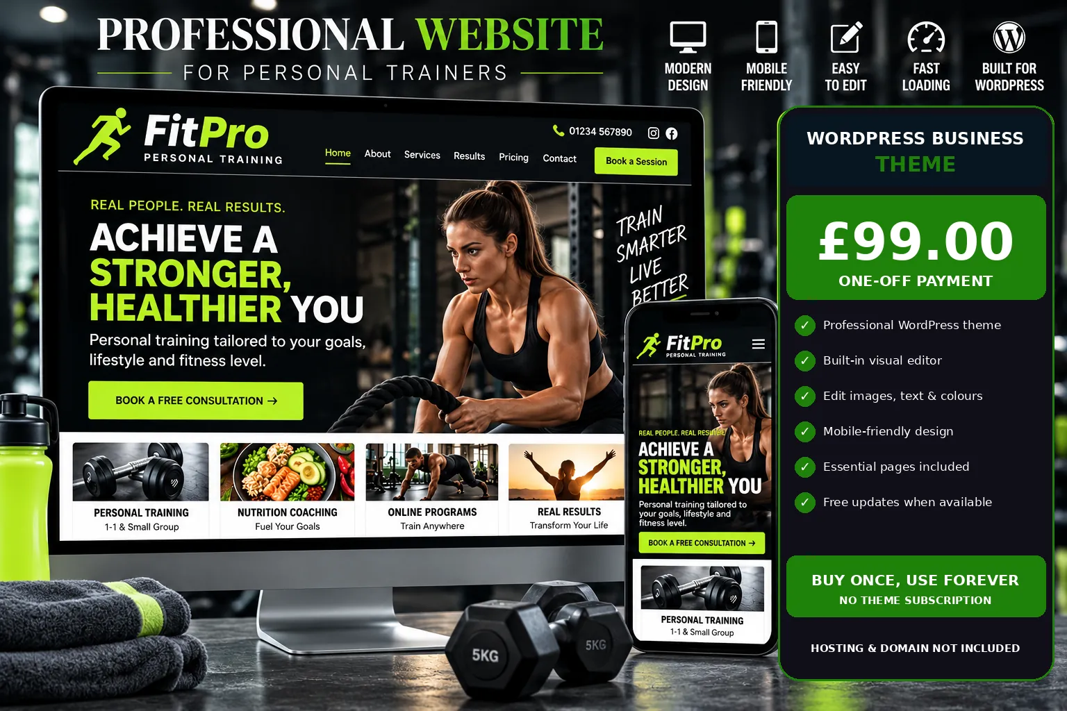 Personal Trainer WordPress theme