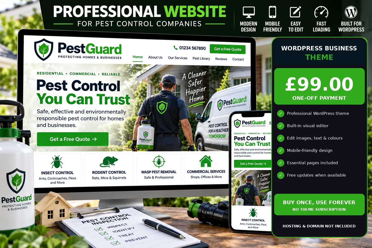 Pest Control WordPress theme