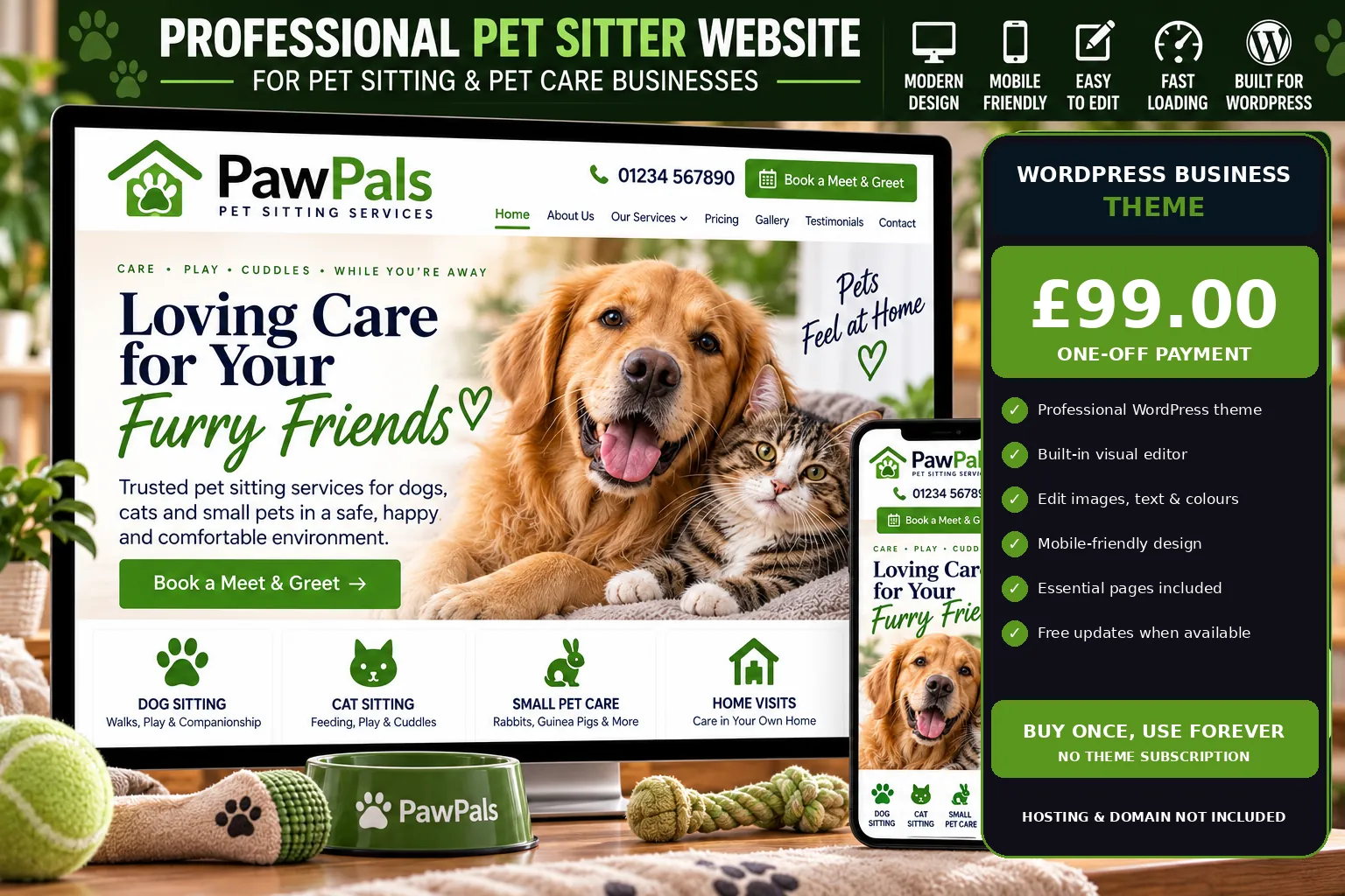 Pet Sitter WordPress theme