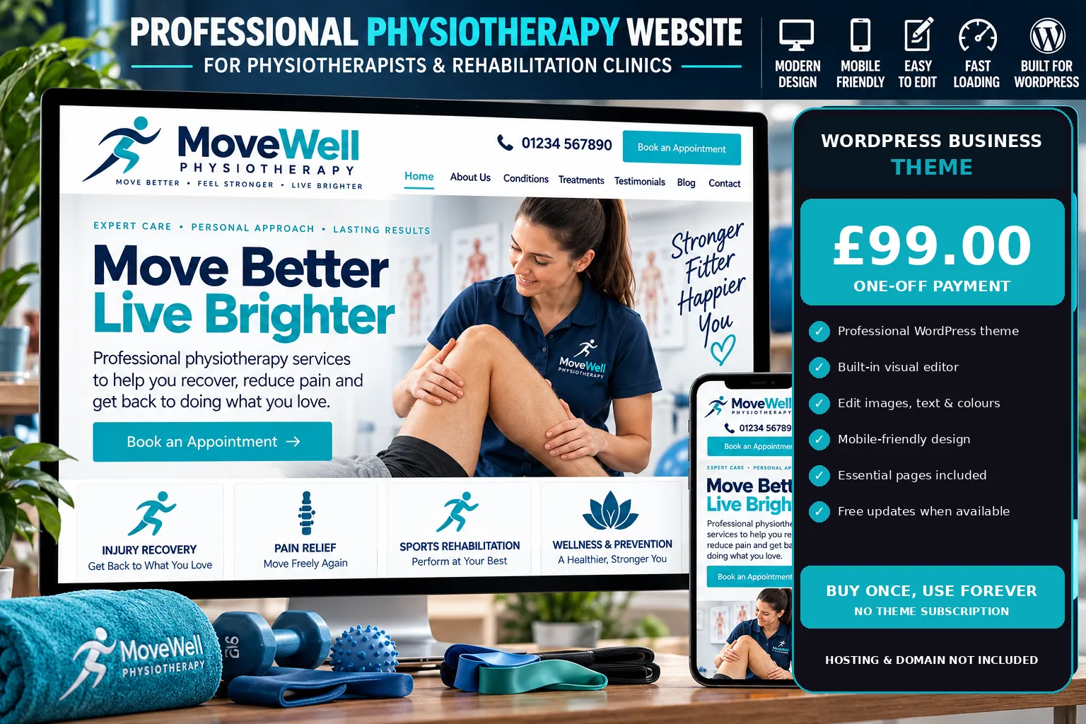 Physiotherapist WordPress theme