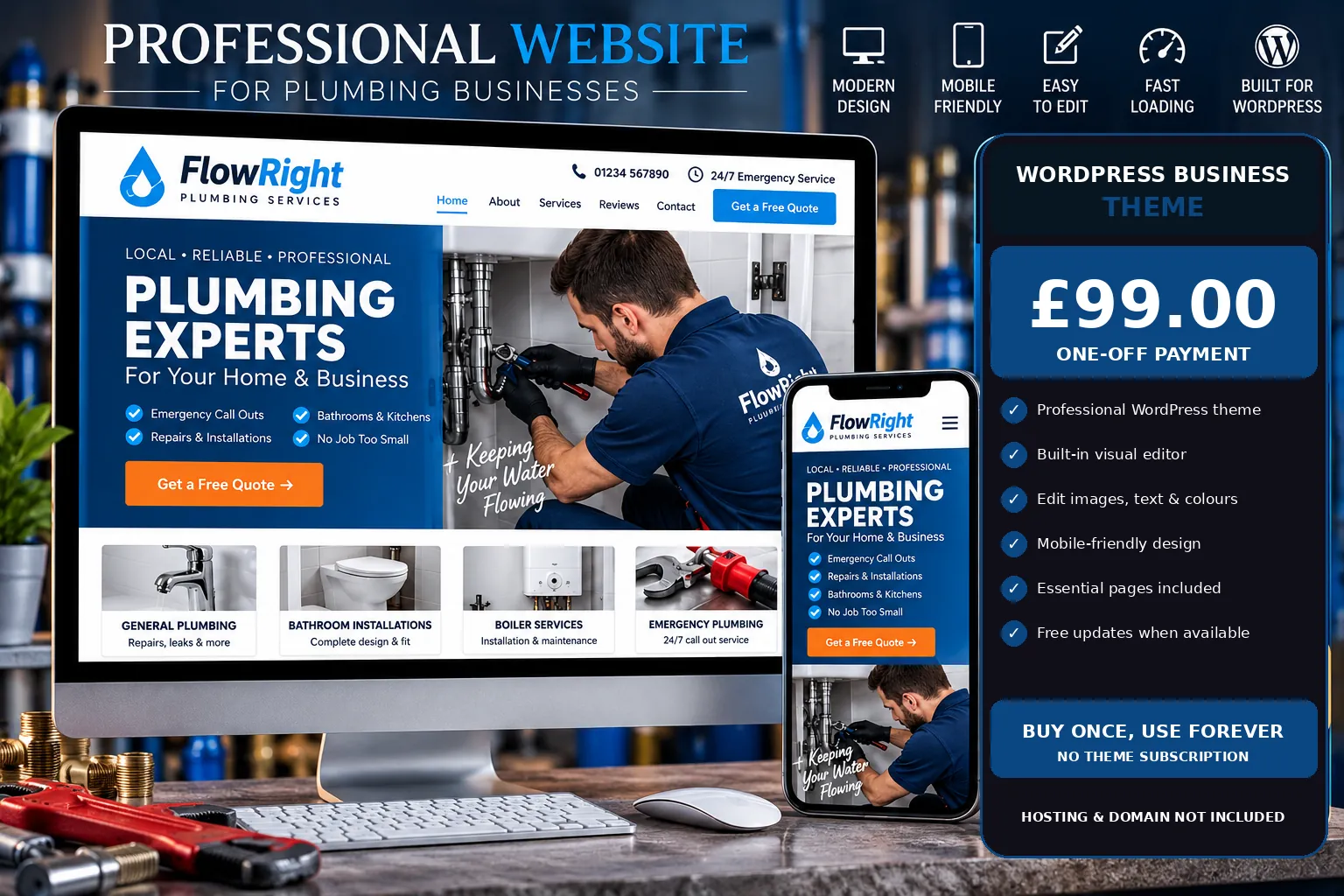 Plumber WordPress theme