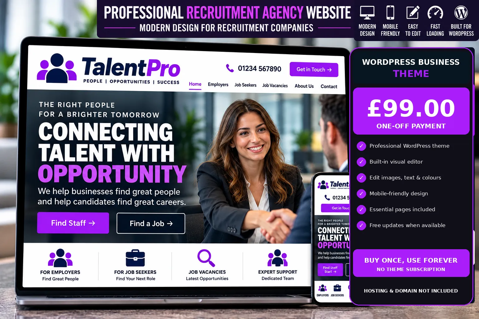 Recruitment Agency WordPress theme