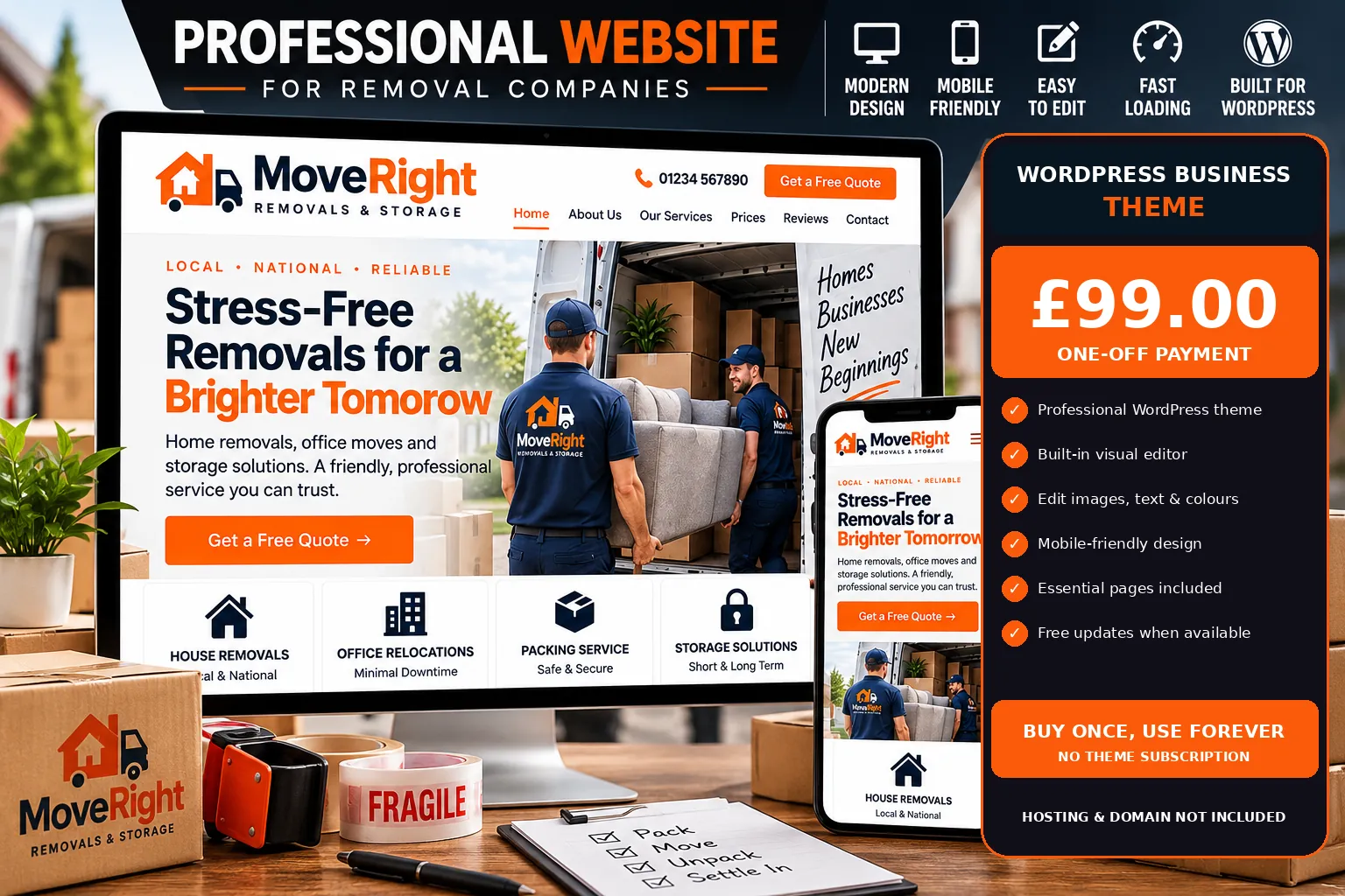 Removal Company WordPress theme