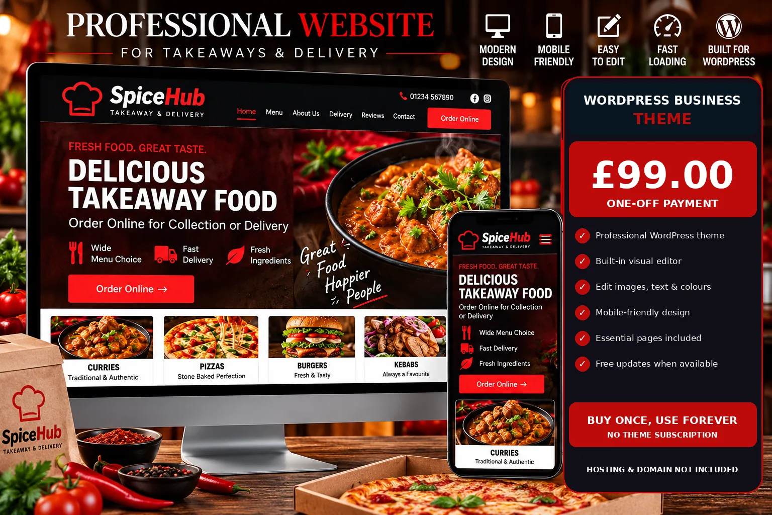 Takeaway WordPress theme