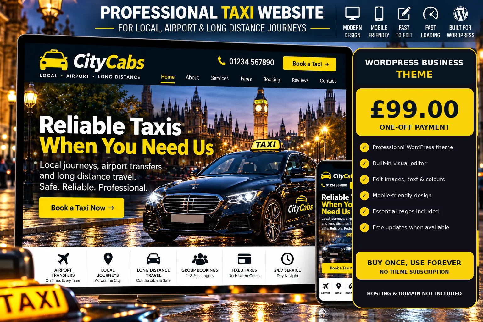 Taxi WordPress theme