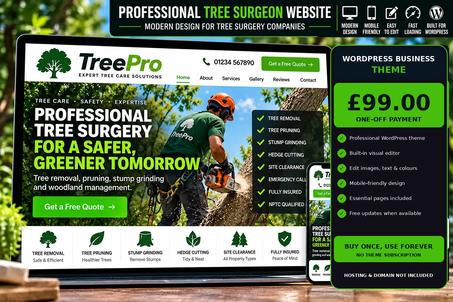 Tree Surgeon WordPress theme