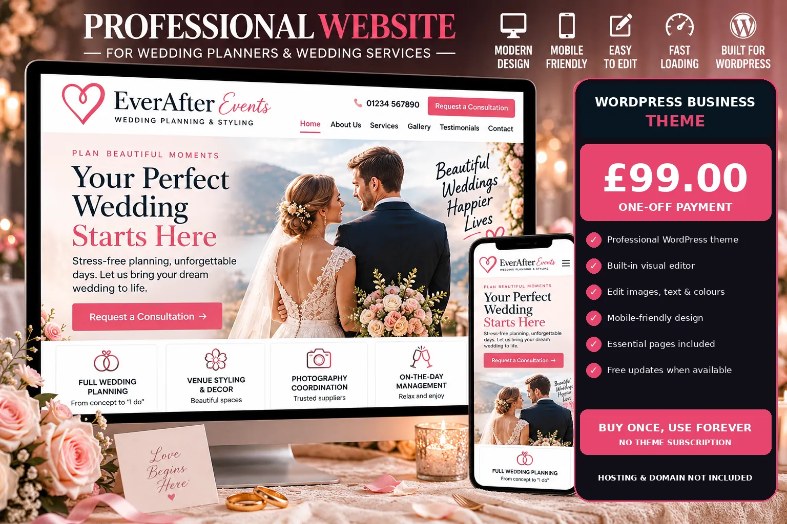 Wedding Planner WordPress theme