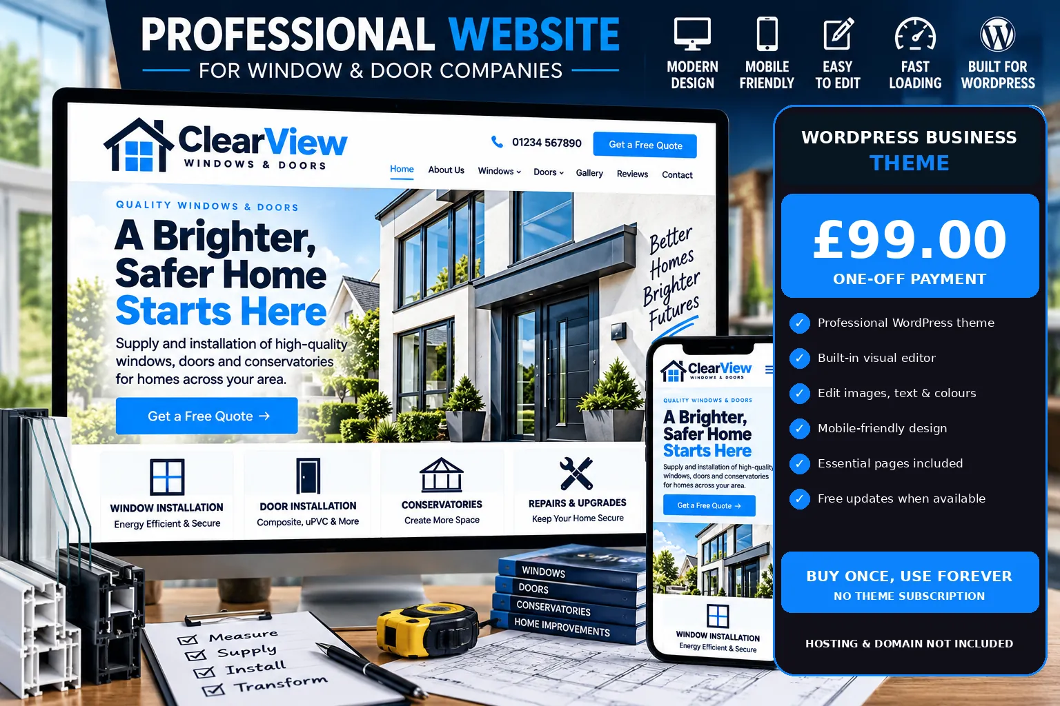 Window Door Installer WordPress theme